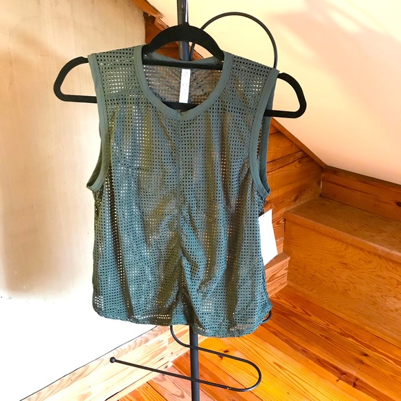 Sage Collective Thyme Mesh Top, NWT, M - Picture 1 of 12